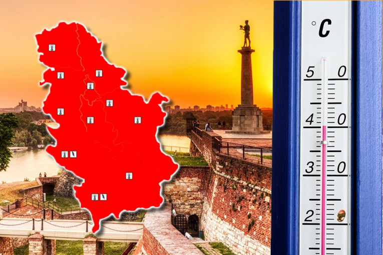 PAKLENI TALAS NE POPUŠTA! U Srbiji danas do 39 stepeni, RHMZ upalio crveni alarm!