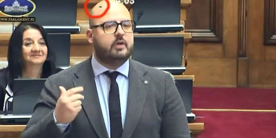 HIT SNIMAK! Ponoševom poslaniku sletela muva na glavu - Brnabić iskoristila priliku da mu očita lekciju!