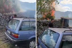 Drama kod Trebinja: Vatra stigla do kuća i progutala štalu u Humu