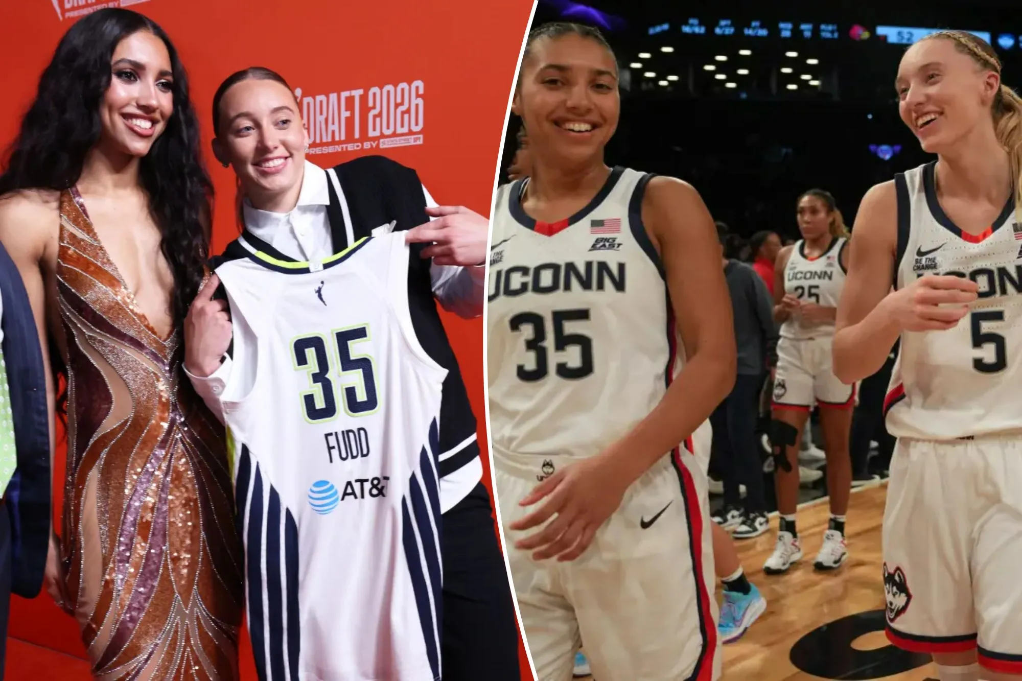 Paige Bueckers talks Azzi Fudd joining Wings for first time since awkward WNBA press conference