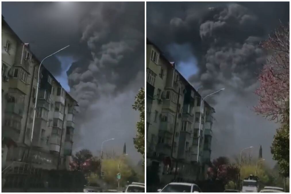 OGROMAN POŽAR NA NAFTNOM TERMINALU U RUSIJI! Preko 200 VATROGASACA se bori sa vatrenom stihijom u Krasnodaru (VIDEO)