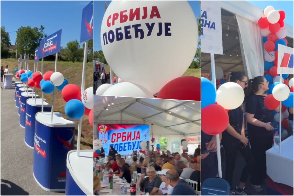 SKUP PODRŠKE SNS - "SRBIJA POBEĐUJE" Građani se okupili u selu Grušić kod Šapca (VIDEO)