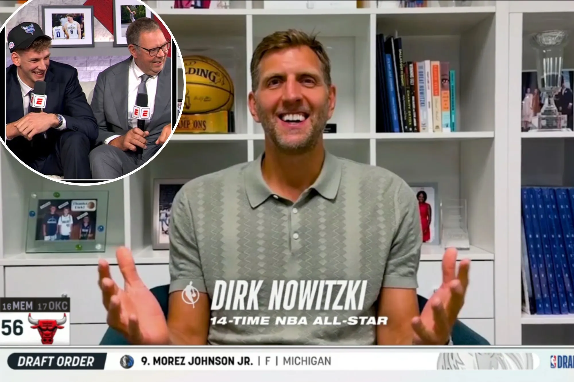 What Dirk Nowitzki told Hannes Steinbach during awkward ESPN audio gaffe at NBA Draft