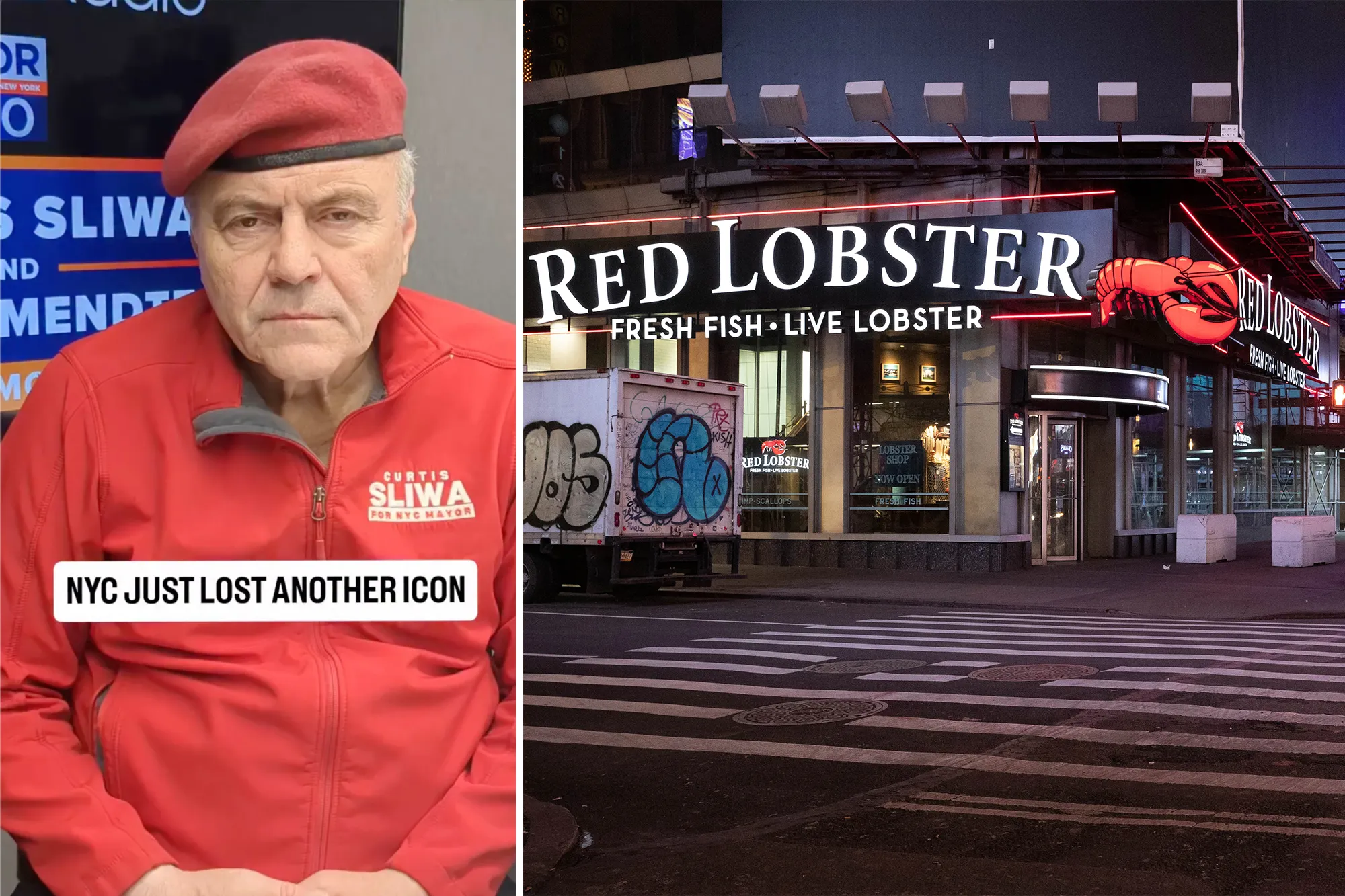 Curtis Sliwa ‘sitting Shiva’ for the Times Square Red Lobster, blames ‘all the shrimp you can eat’ deals