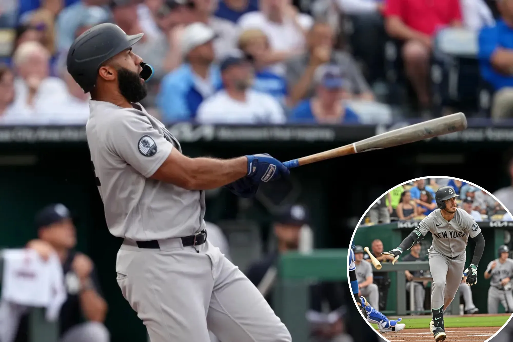 Yankees pound out 24 hits to steamroll Royals in much-needed laugher for third straight win