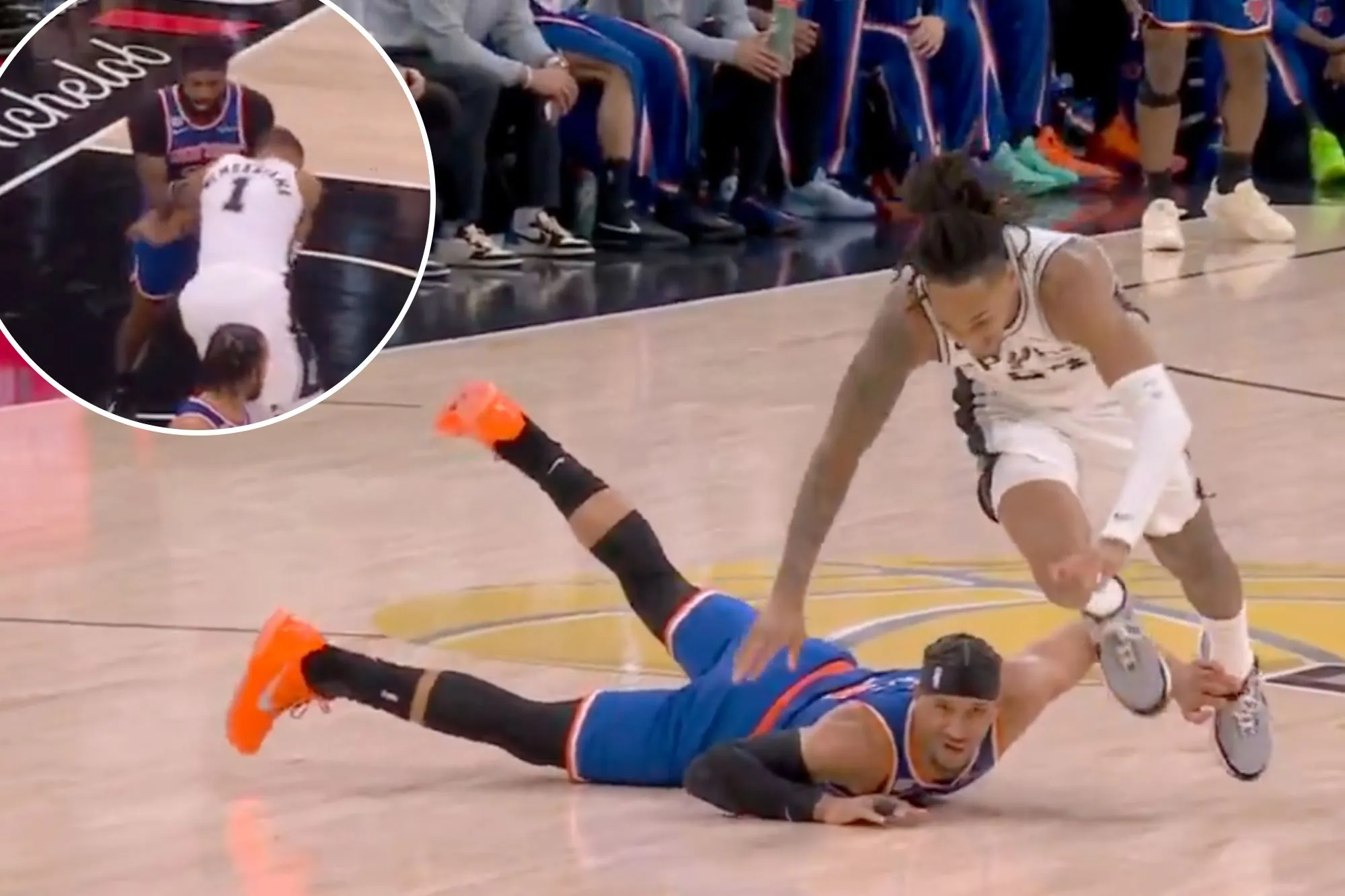 NBA Finals Game 2 getting chippy as Knicks hit with flagrant, technical foul — in just 16 seconds