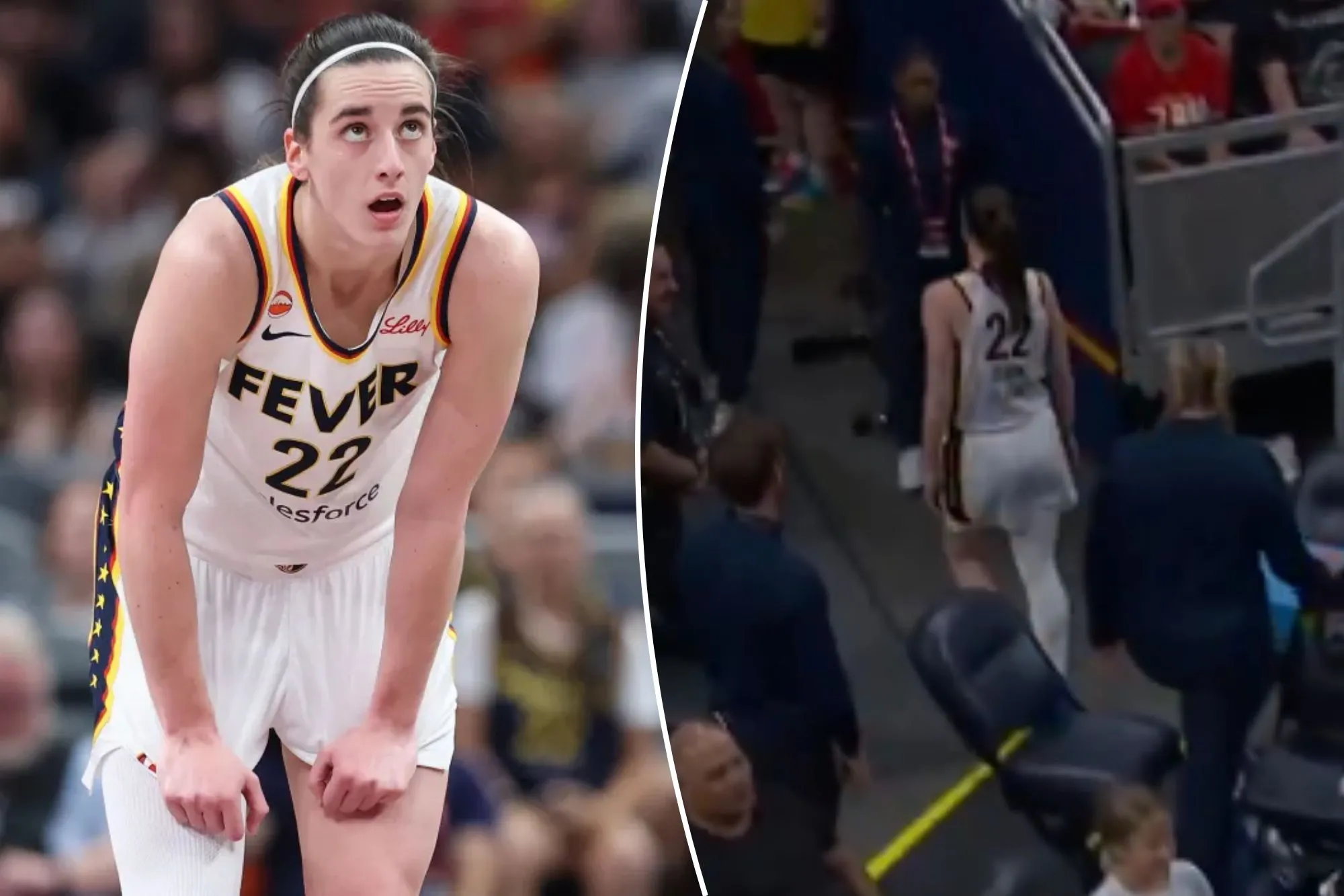 Caitlin Clark exits Fever loss early as back issue crops up again