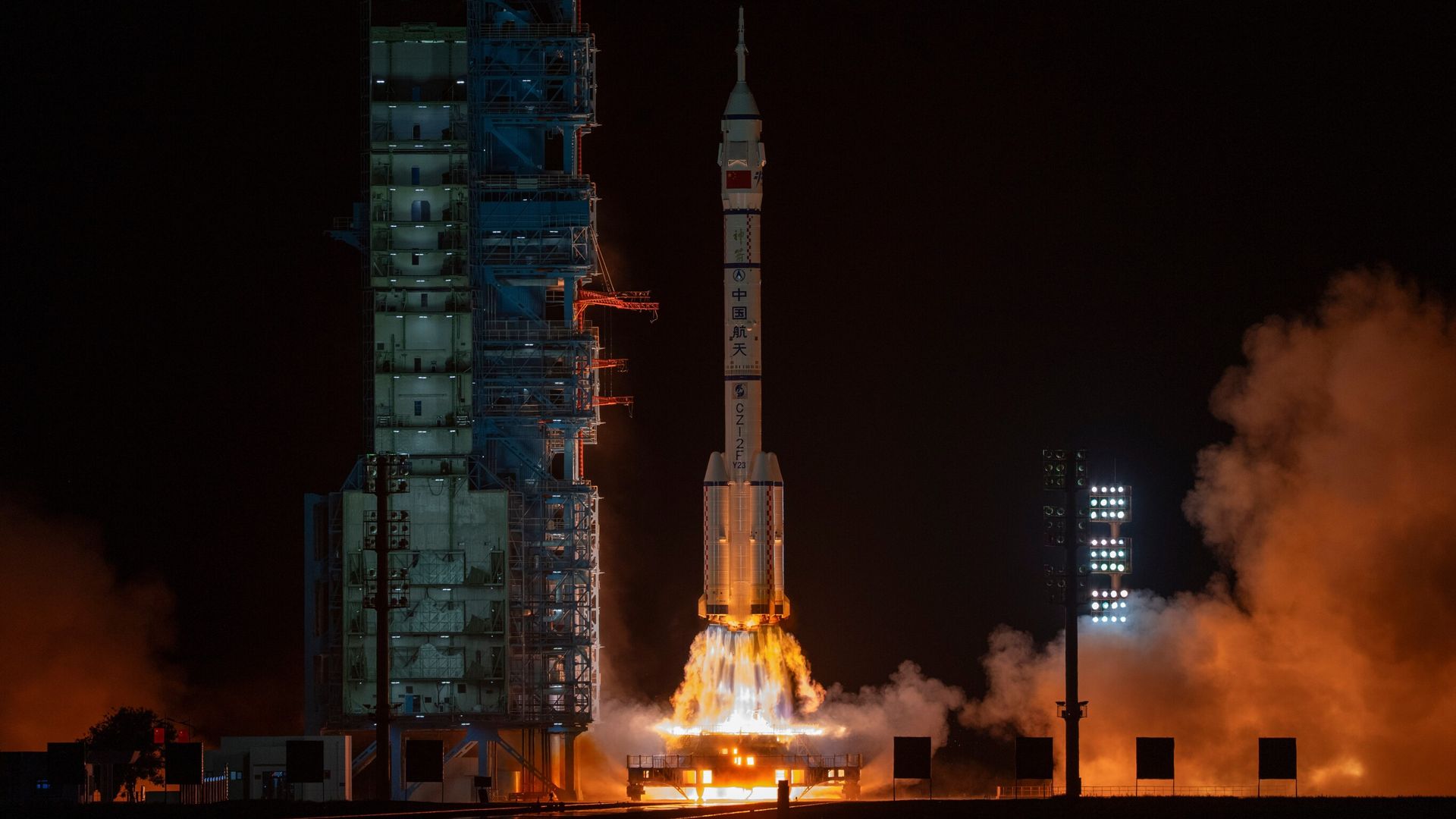 China launches astronauts into space - as lunar race intensifies