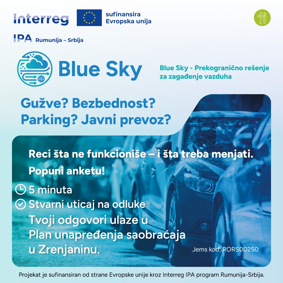 Anketa o saobraćaju i mobilnosti u Zrenjaninu