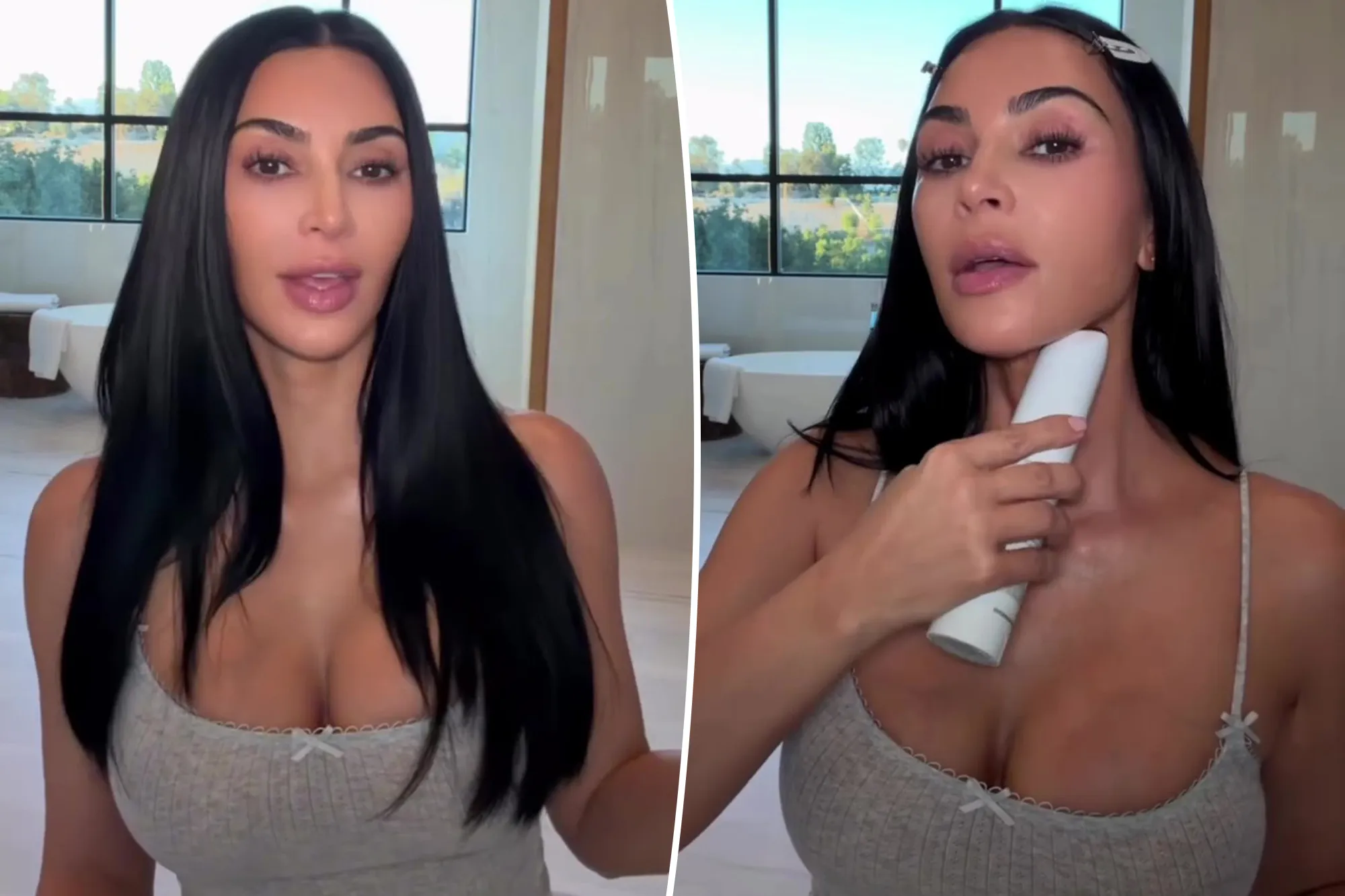 Kim Kardashian just dropped her core routine for a ‘snatched neck’ and ‘that glow’