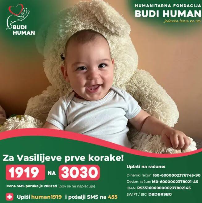 Humanitarni turnir za Vasilija: Zajedno za šansu za srećnije detinjstvo