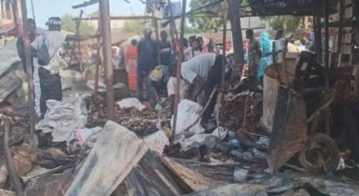 Fire damages stalls at Serrekunda’s Sandika market