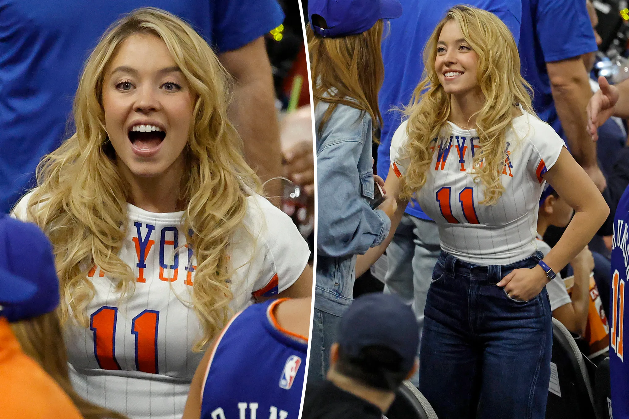 All about Sydney Sweeney’s custom Knicks jersey for NBA Finals Game 5