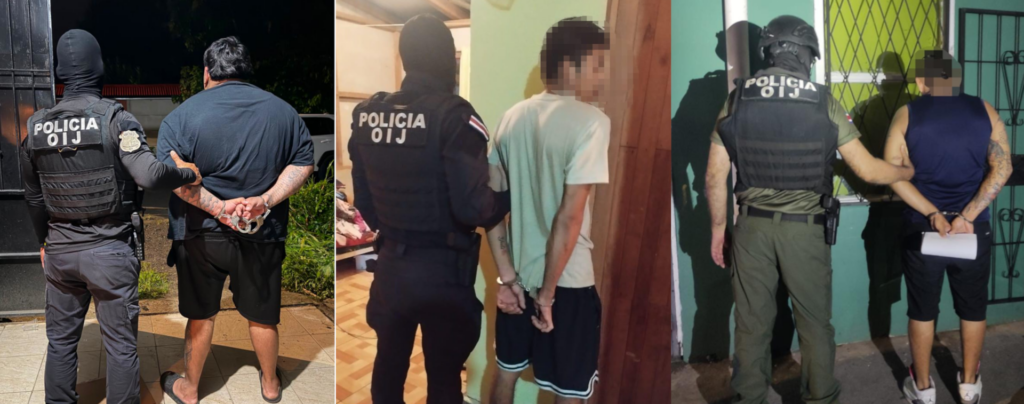OIJ detiene banda de siete sujetos ligados a “Coco Guácimo”, lugarteniente de Diablo