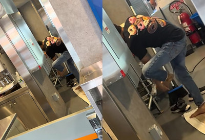 (VIDEO) ''Želite li i stopala uz krofnu?'', radnik poznatog lanca prao NOGE u sudoperi: Kamera sve snimila, internet eksplodirao od komentara - reagovale i vlasti