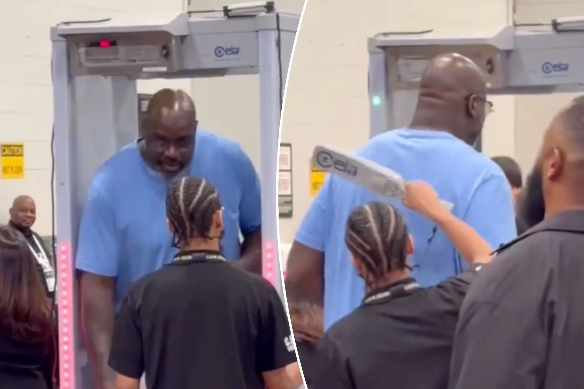Shaq has trouble getting past security in viral NBA Finals scene