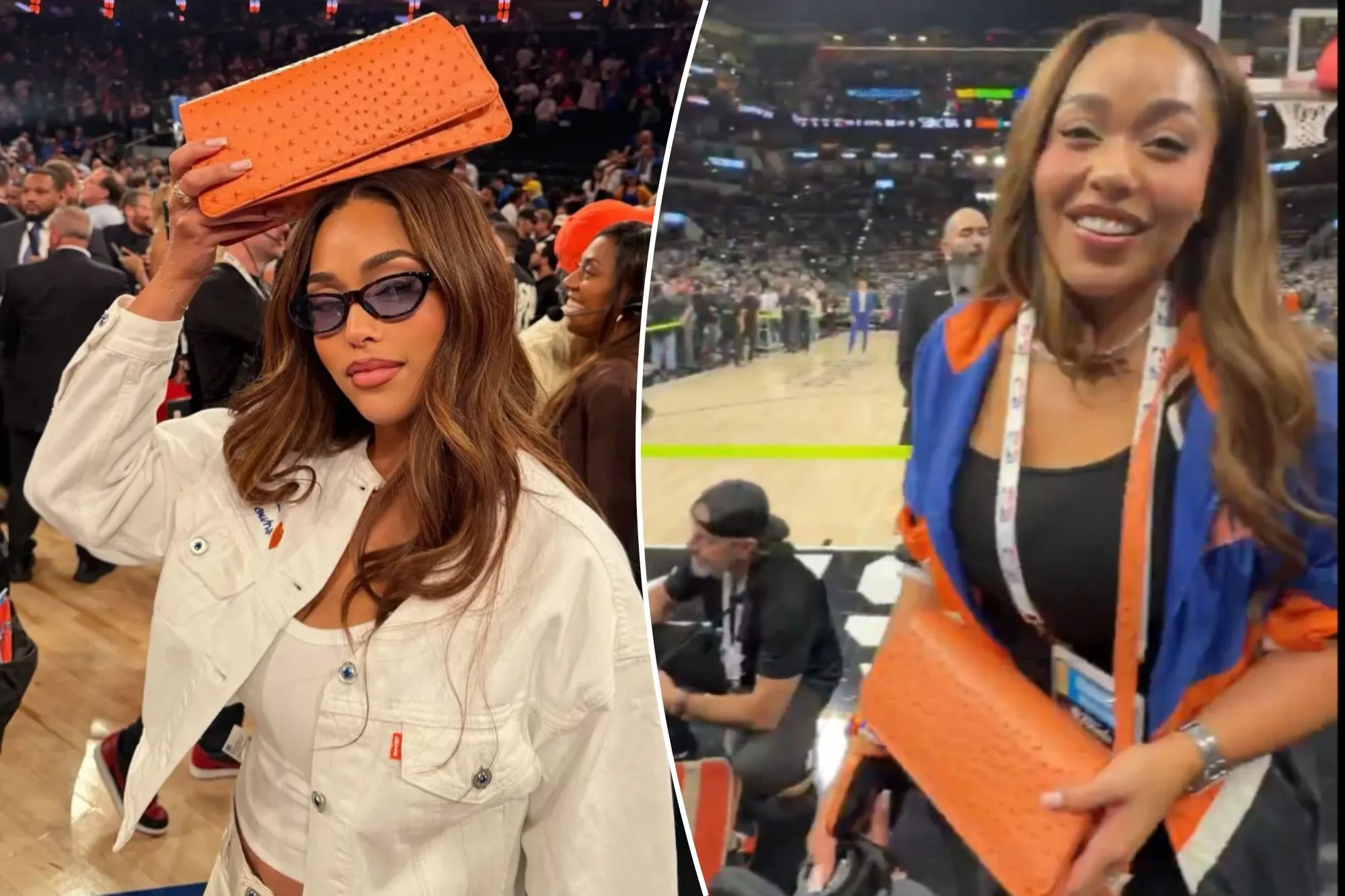 Jordyn Woods brings Knicks unofficial lucky charm to Game 5 as bag craze surges
