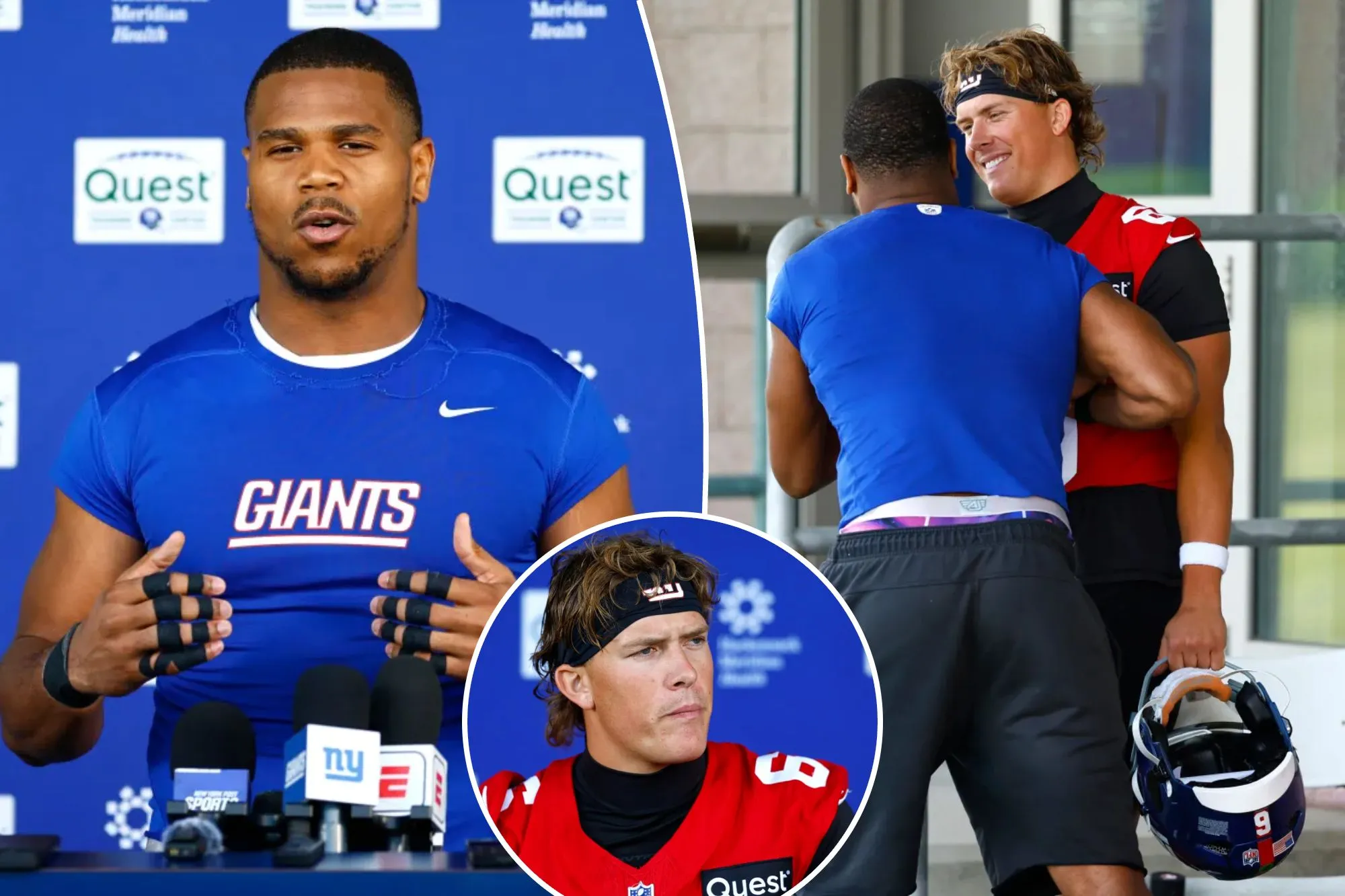 Jaxson Dart, Abdul Carter show united Giants front in wake of QB’s Trump introduction