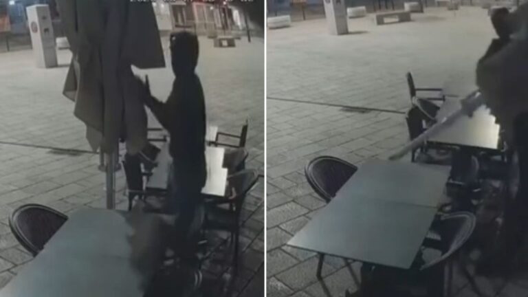 Šok u centru grada: Lopov ukrao suncobrane usred noći VIDEO