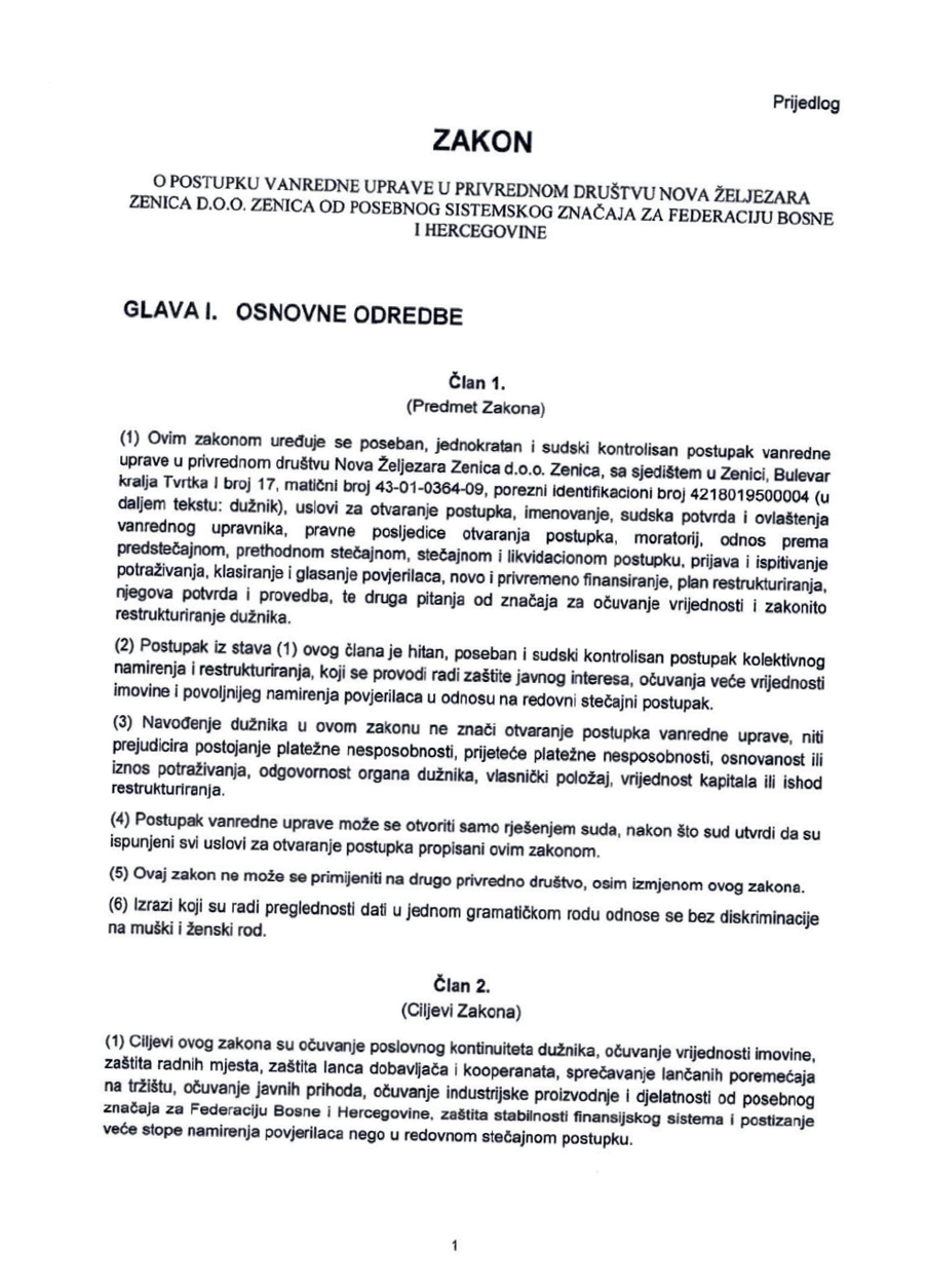 Koliko će FBiH koštati lex specialis egzibicija