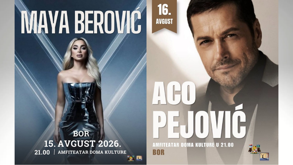 Maja Berović i Aco Pejović ovog vikenda u Boru