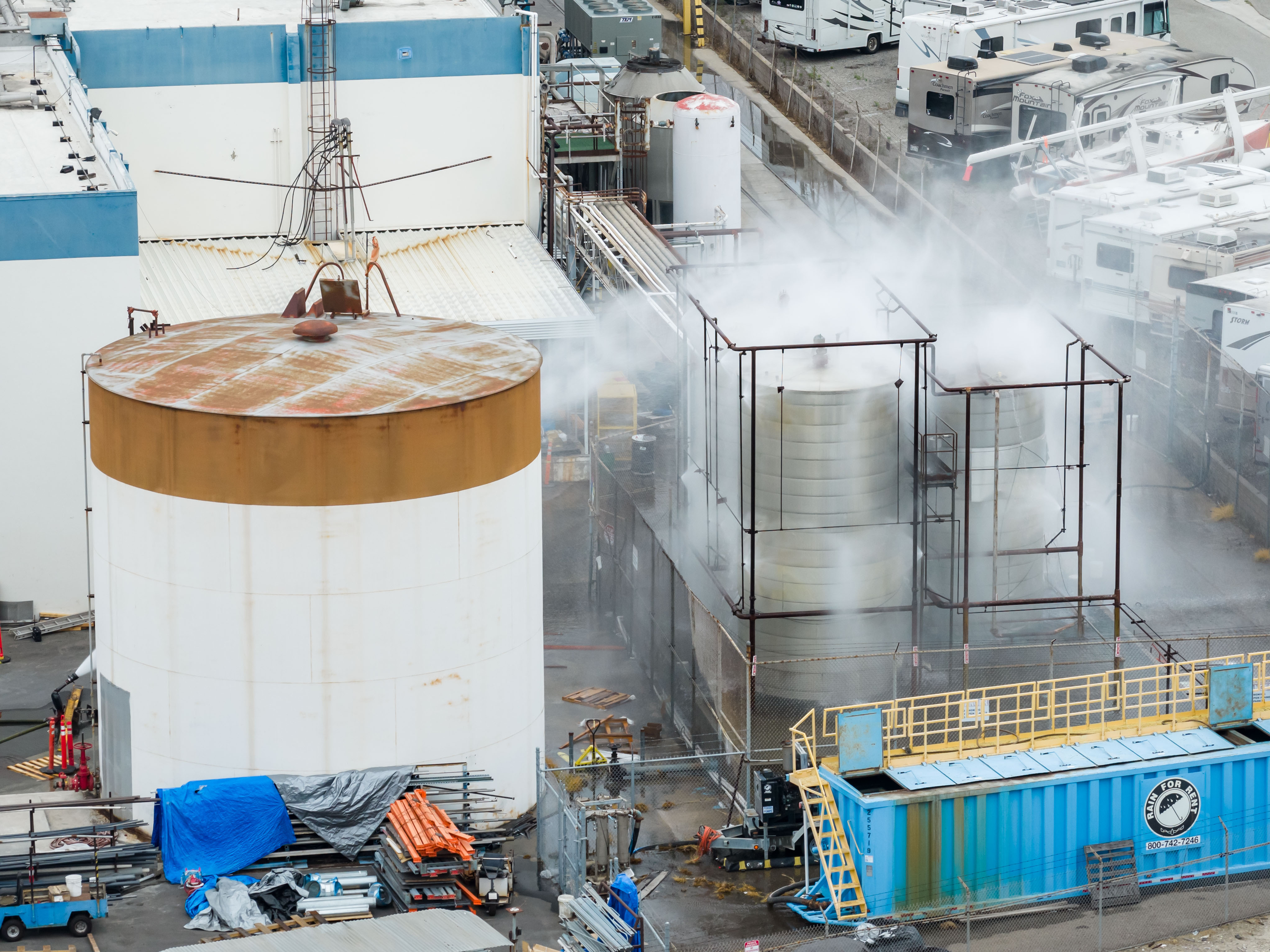 California chemicals tank no longer an explosion risk, say fire officials