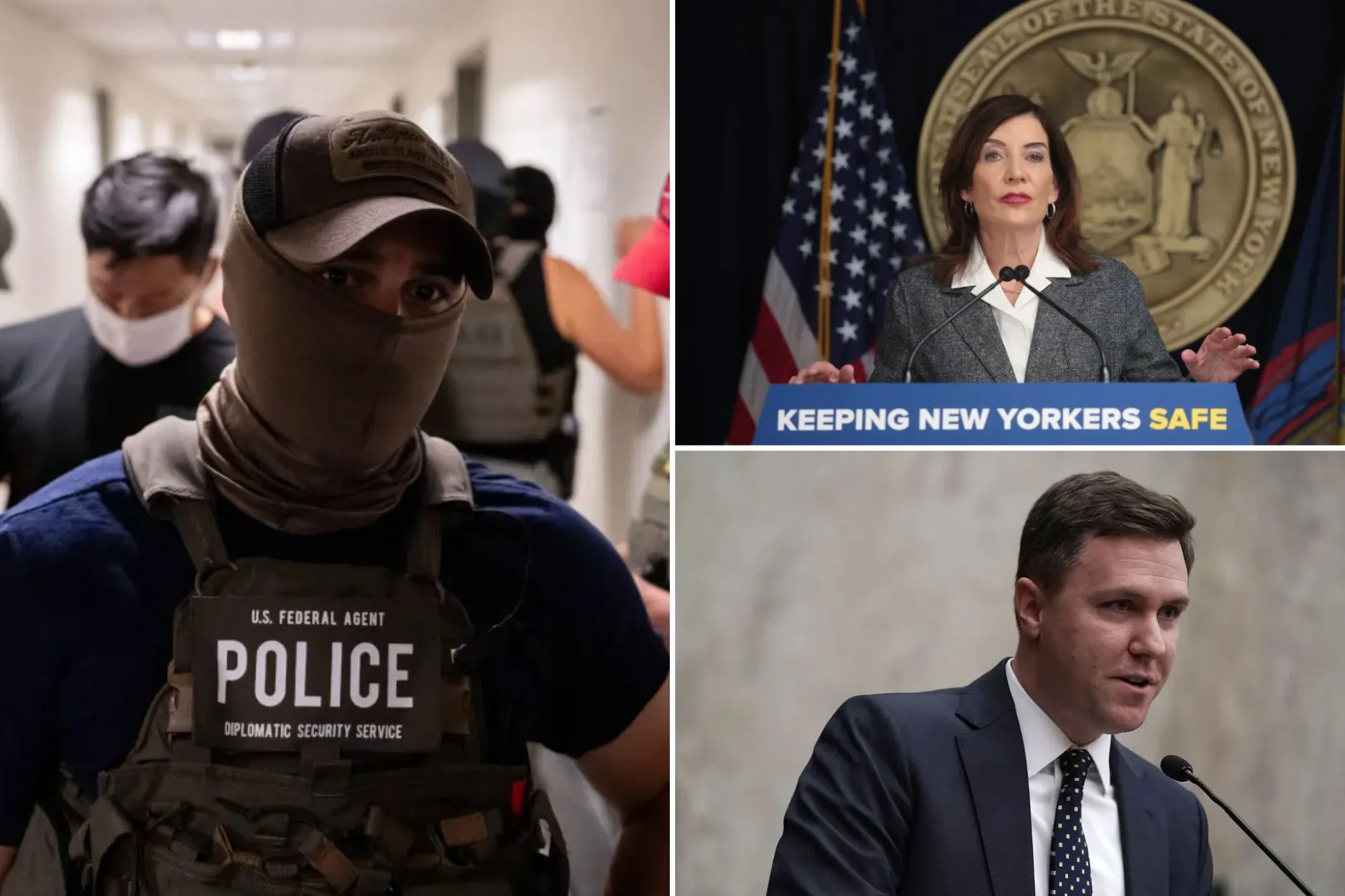 DOJ sues New York over law barring federal agents from wearing masks