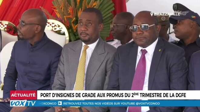 Port d’insignes de grade aux promus du 2ème trimestre de la DGFE