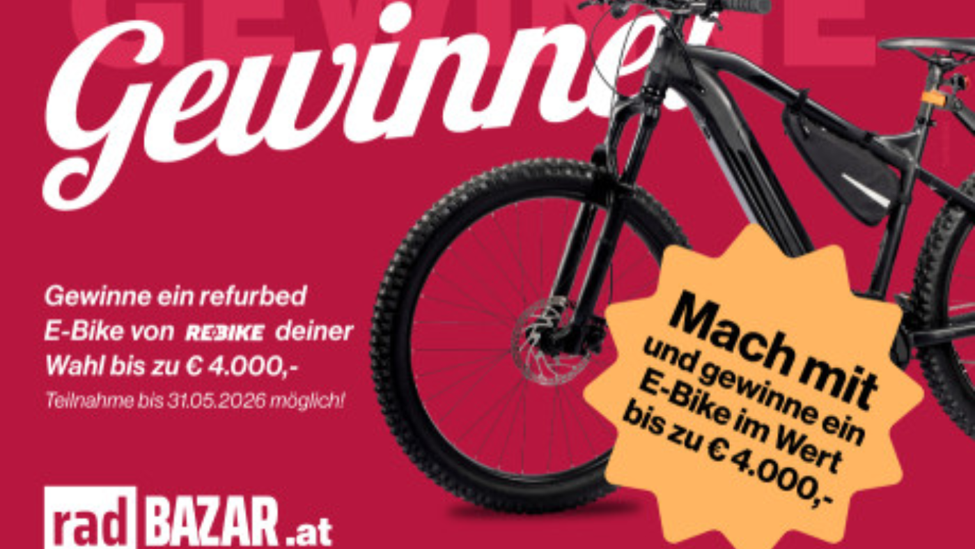 Gewinne ein E-Bike im Wert von bis zu 4.000 €