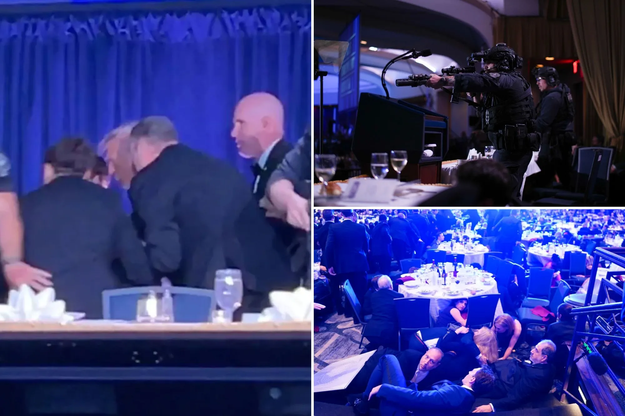 Chaos at the White House Correspondents’ Dinner after shots rang out and Trump was evacuated: photos