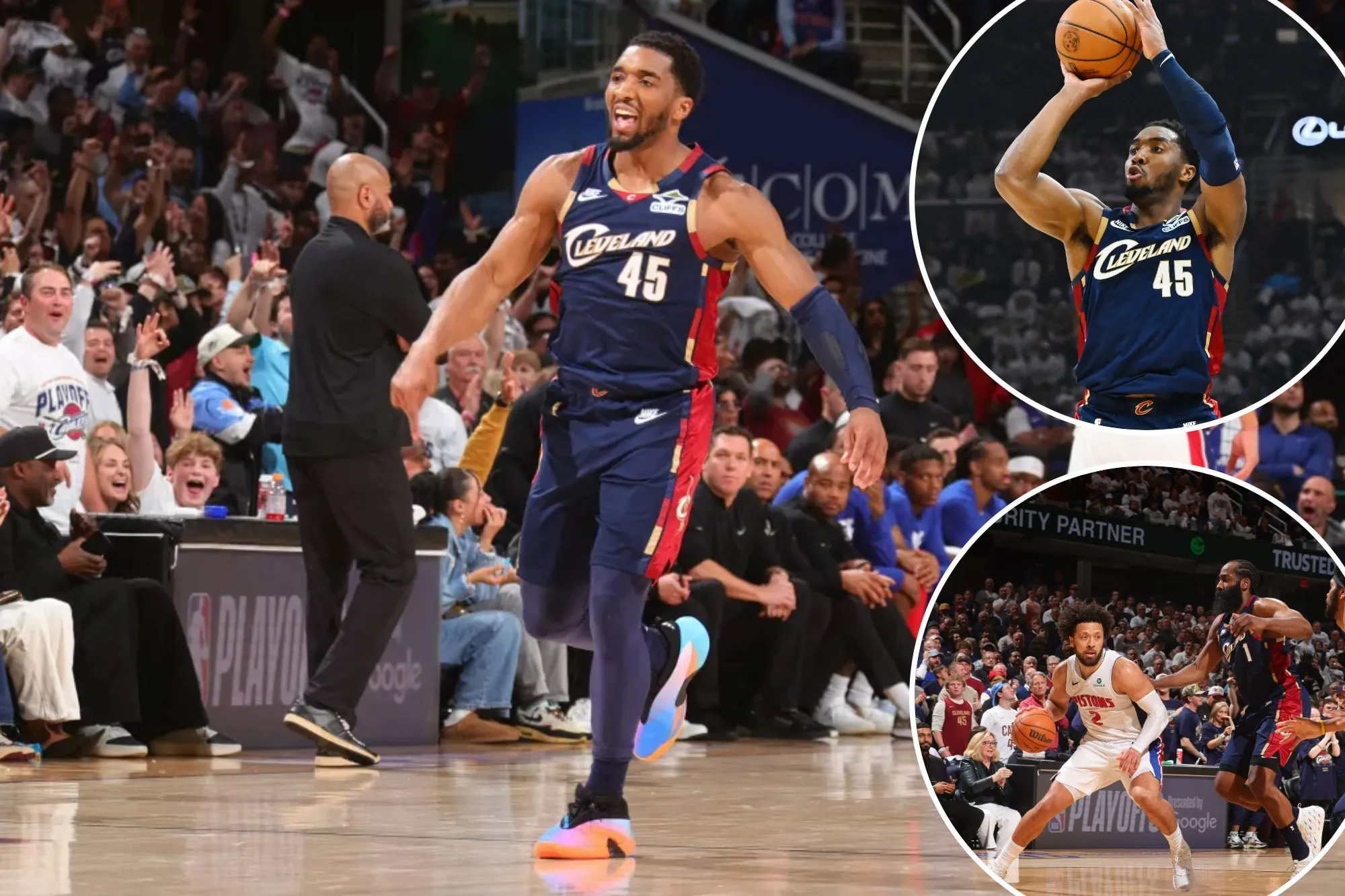 Donovan Mitchell goes off for 39 points in second half as Cavaliers win Game 4 to even series with Pistons