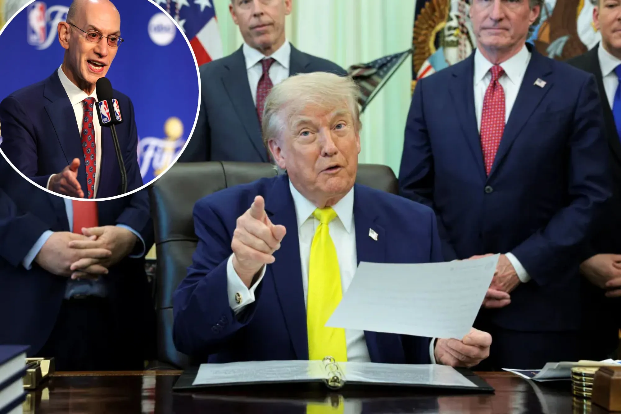 Adam Silver ‘thrilled’ that Trump will attend Knicks-Spurs NBA Finals Game 3