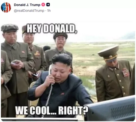 Трамп вели дека Ким oдговорил на неговите иницијативи