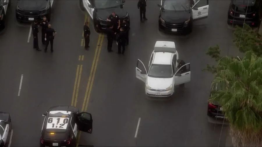 LAPD pursuit of stolen vehicle ends in South L.A. crash