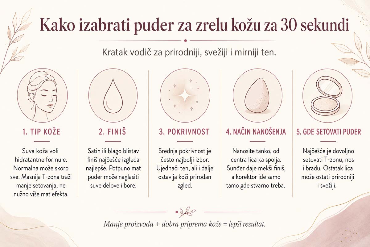 Puder za zrelu kožu: 10 najboljih kod nas + kako izabrati