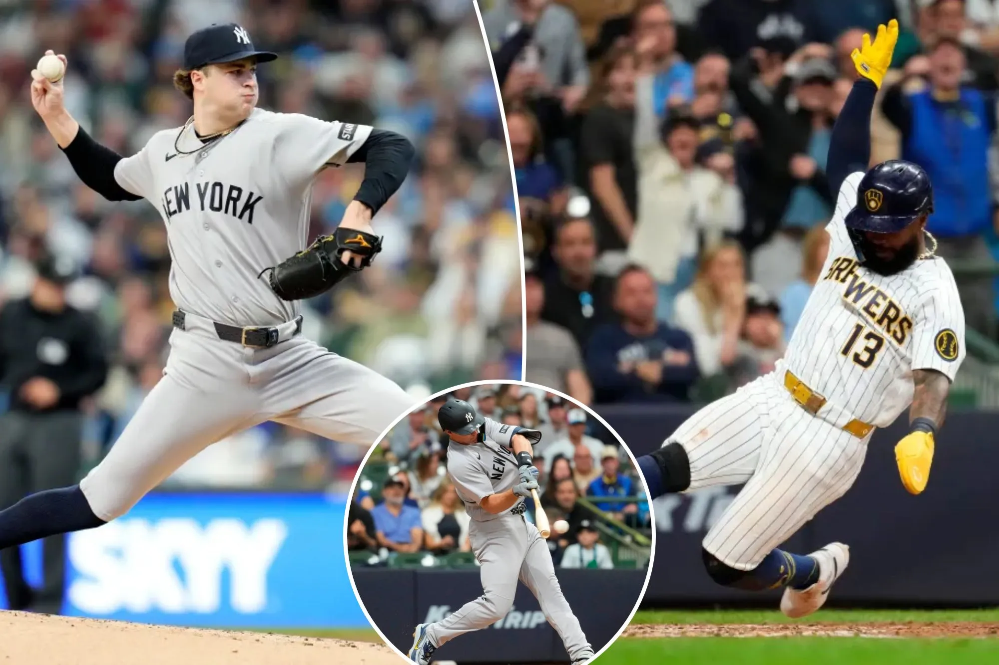 Yankees’ quiet bats, bullpen waste away Cam Schlittler gem in 10-inning loss to Brewers