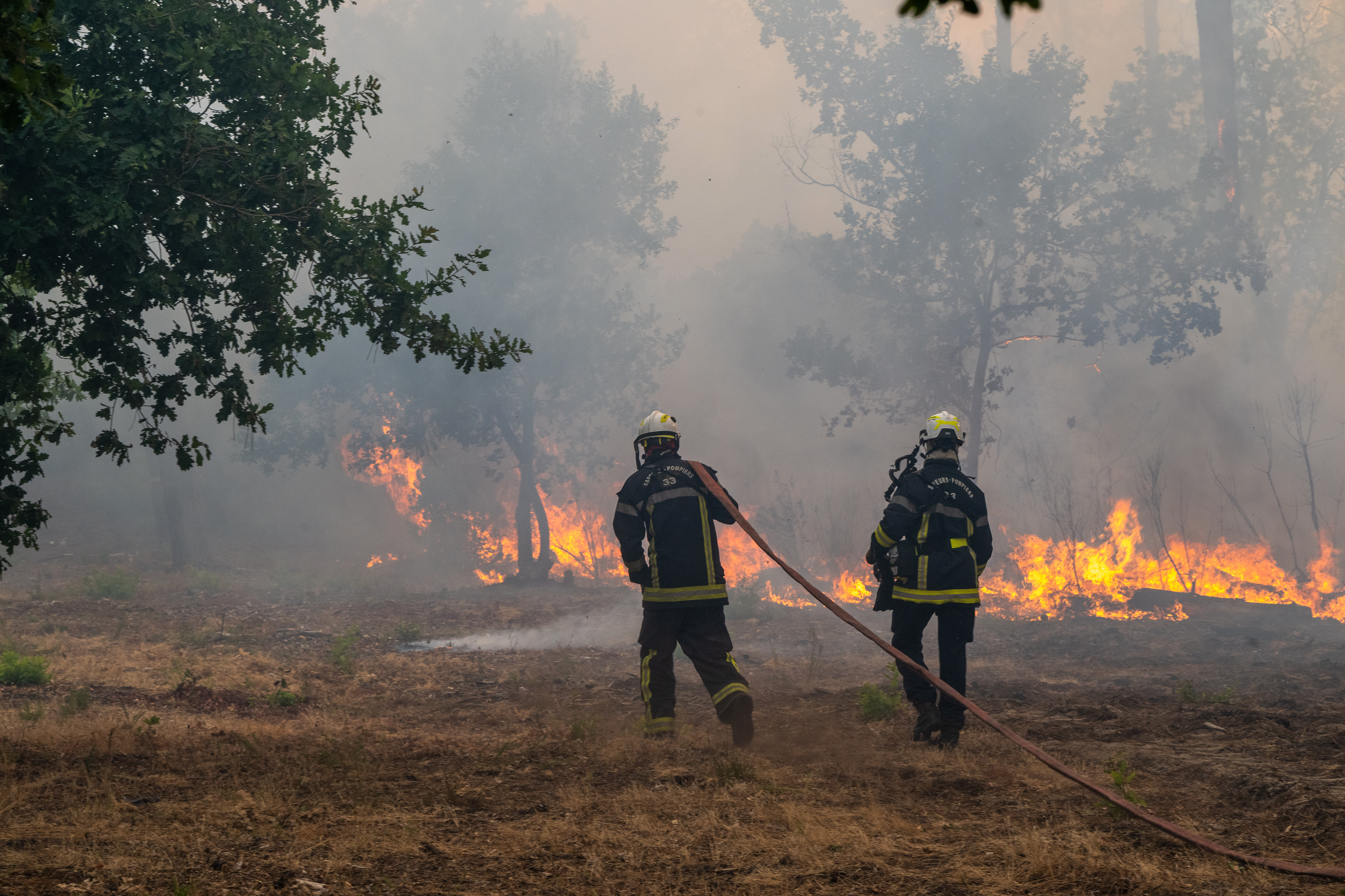 Fast-moving wildfires displace thousands in France, including wine capital of Bordeaux, and Spain